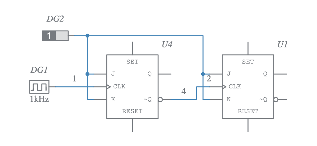 2 bit counter - Multisim Live