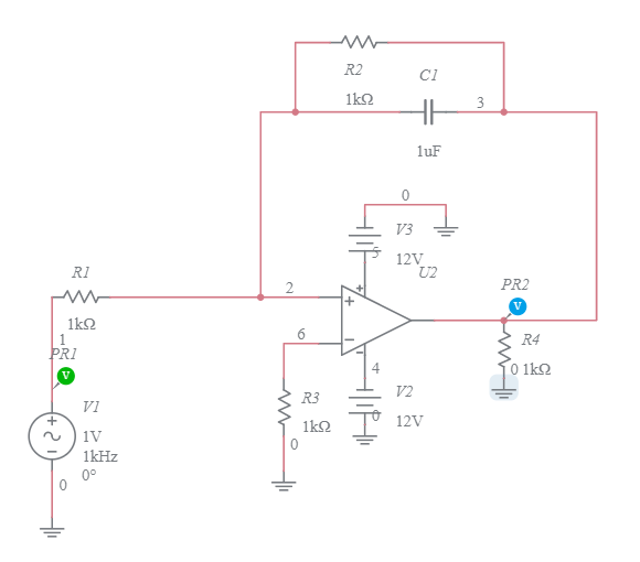 Inverting Integrator - Multisim Live