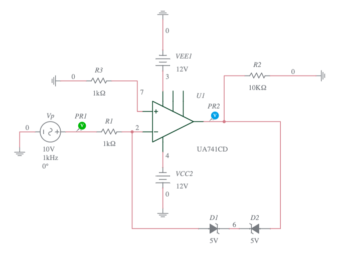 voltage limiter case 1 - Multisim Live