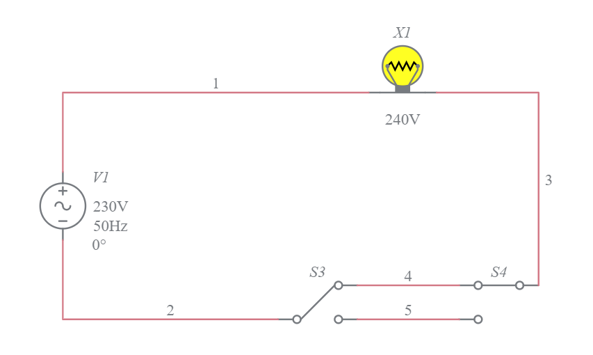 staircase wiring - Multisim Live