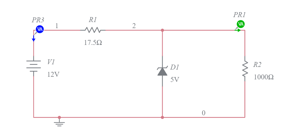 Zener Diode as Voltage Regulator - Multisim Live