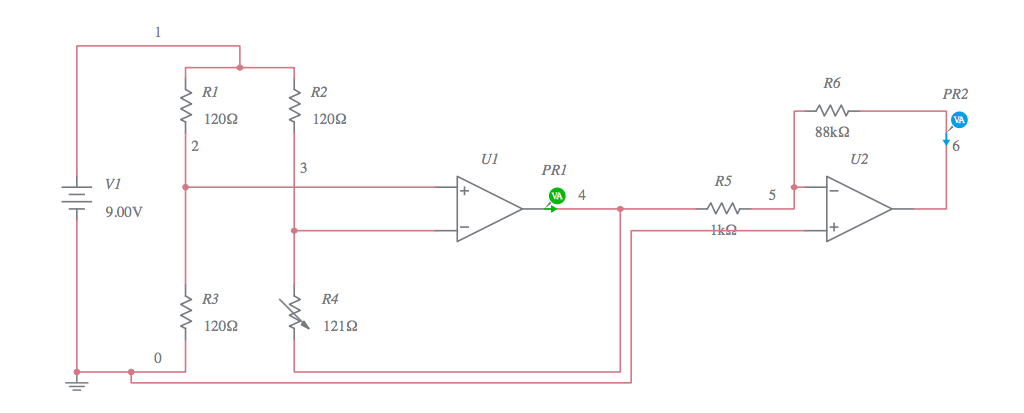 weak signal inverting amplifier - Multisim Live