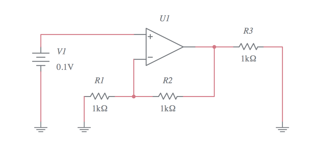 Non-inverting op-amp - Multisim Live