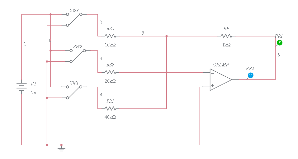 DAC CIRCUIT WITH BINARY WEIGHTED RESISTOR - Multisim Live