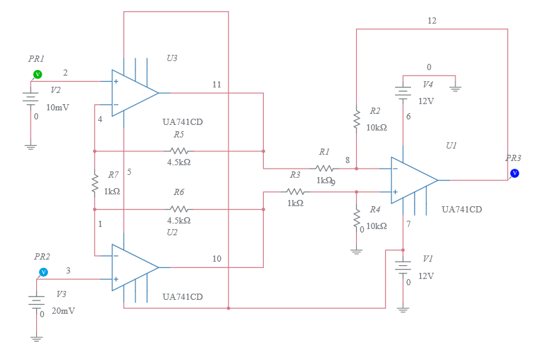 Instrument Amplifier - Multisim Live