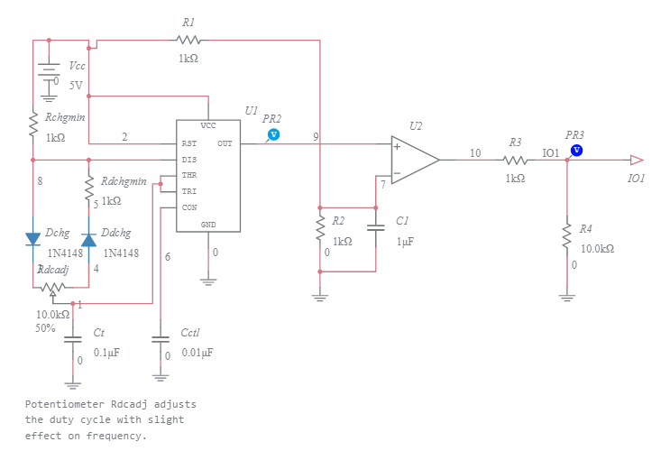 Bipolar 555 Variable Duty Cycle, Constant Frequency Astable ...