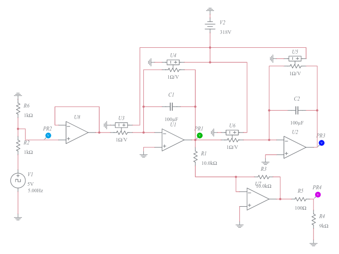 Op-Amp Integrator - Multisim Live