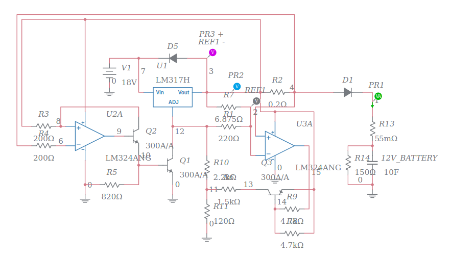 12V AGM battery charger - Multisim Live