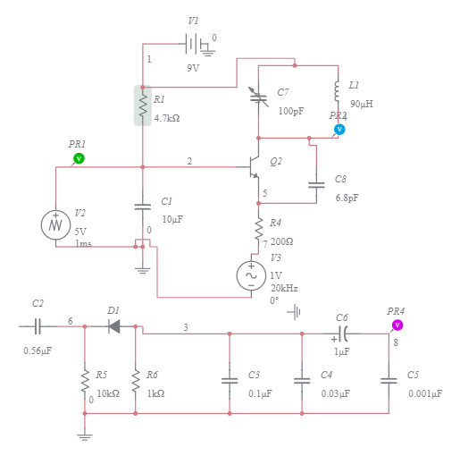 FM Modulation and Demodulation Circuit - Multisim Live