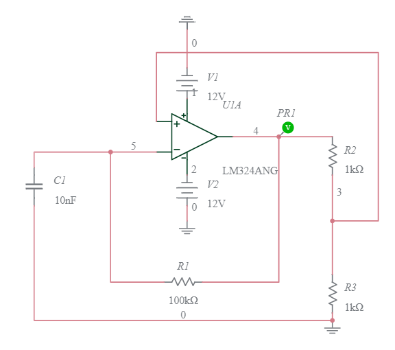 Rectangular wave form generator - Multisim Live