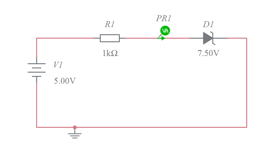 Copy Of Zener Diode Circuit - Multisim Live