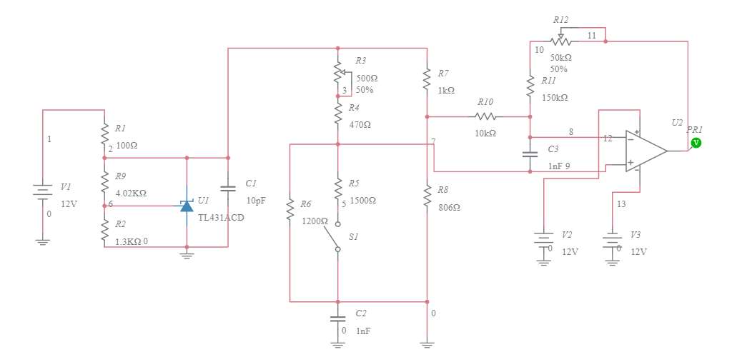 Precision current source with TL431. - Multisim Live