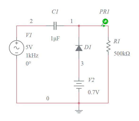 Clamper Circuit Multisim Live