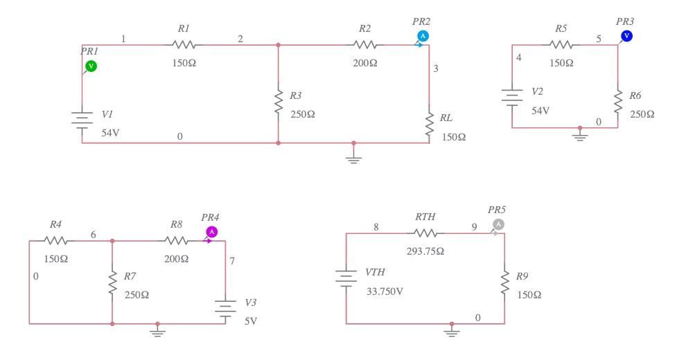 THEVENIN'S THEOREM Circuit - Multisim Live