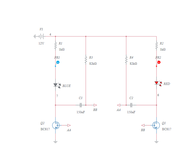 Astable Multivibrator Circuit - Multisim Live