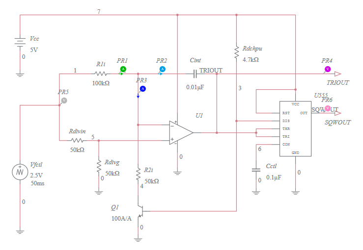 Opamp and 555 time as voltage controlled - Multisim Live