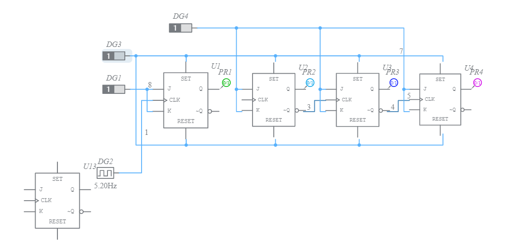 Ripple Counter Assignment - Multisim Live