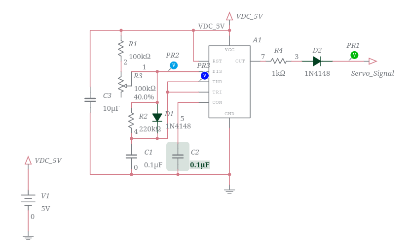 555 Timer Servo Controller (1) - Multisim Live