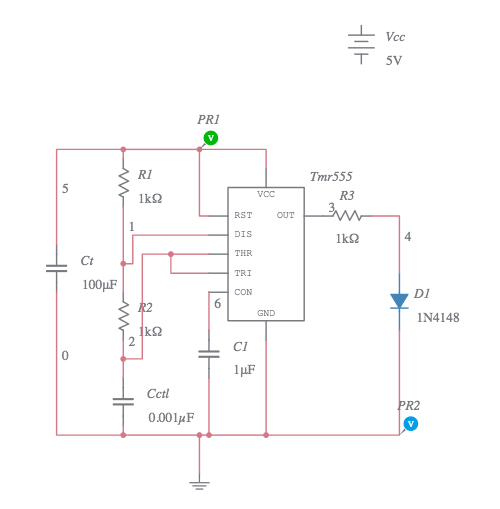 555 Timer Servo Motor Controller from NE543 Datasheet - Multisim Live