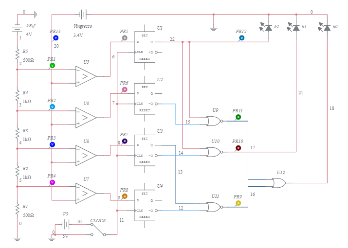 Convertitore ADC - Multisim Live