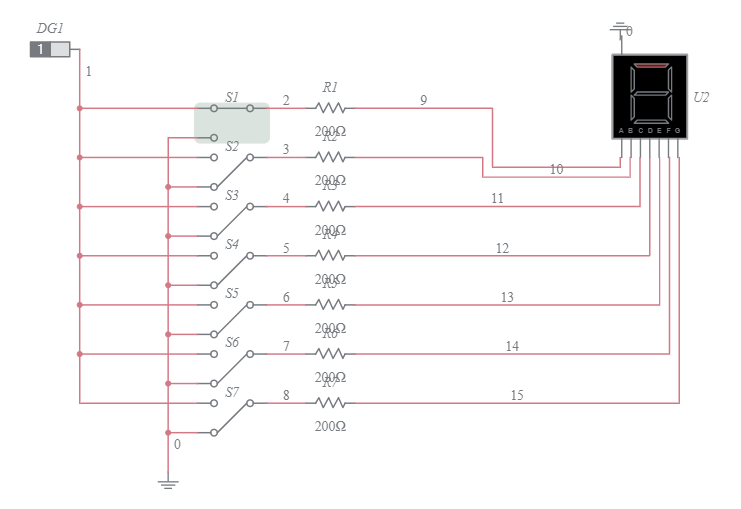 Seven Segment Display!! - Multisim Live