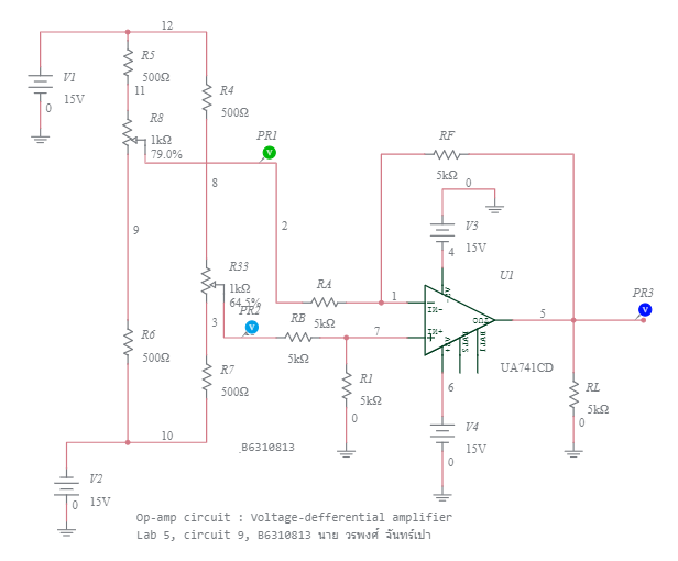 voltage-differential amplifier - Multisim Live