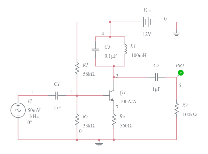 single tuned amplifier experiment