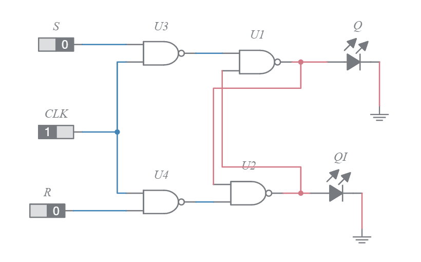 Nand Gate Sr Flip Flop Multisim Live