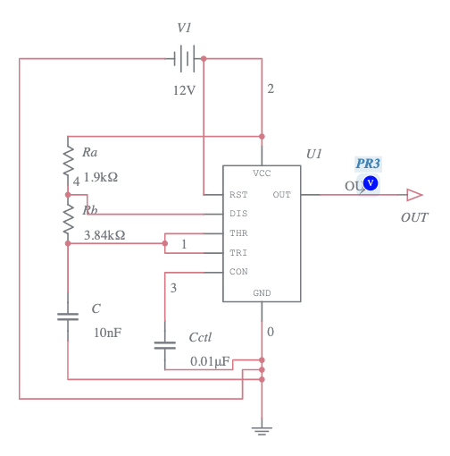 555 Timer Conventional Astable Multivibrator - Multisim Live