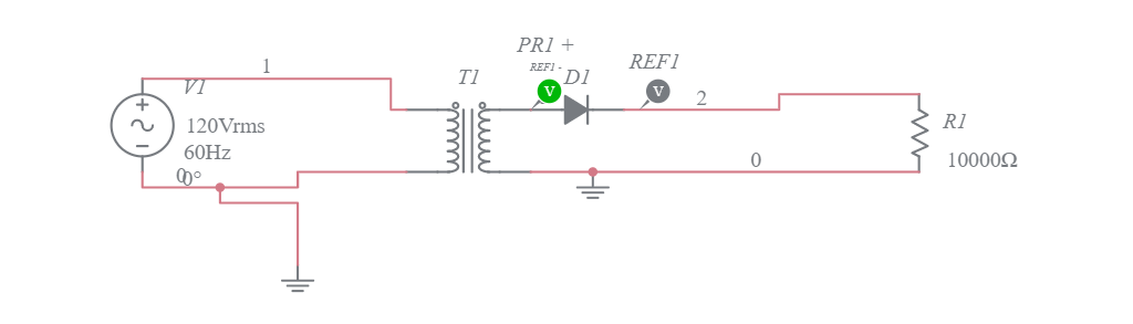 Half Wave Rectifier Circuit Diagram Multisim