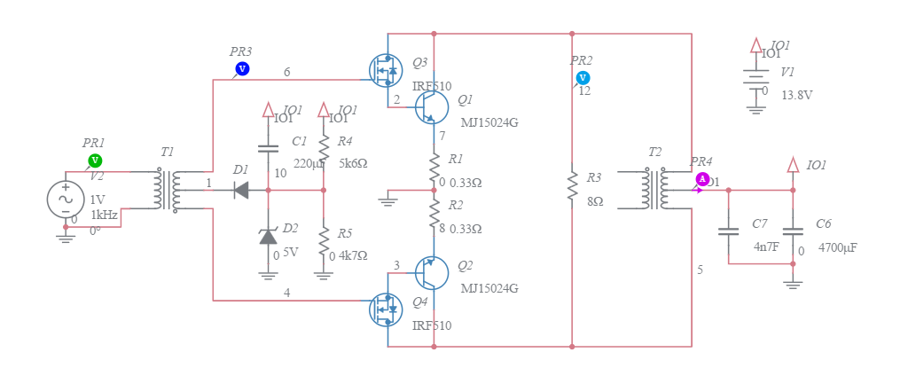 IGBT_Audio_Car_PA - Multisim Live