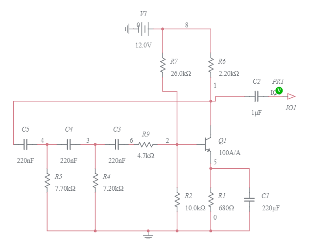 Bjt Rc Phase Shift Oscillator Multisim Live