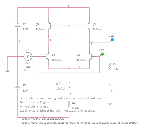 The Differential Amplifier and Common-Mode Signals - Multisim Live