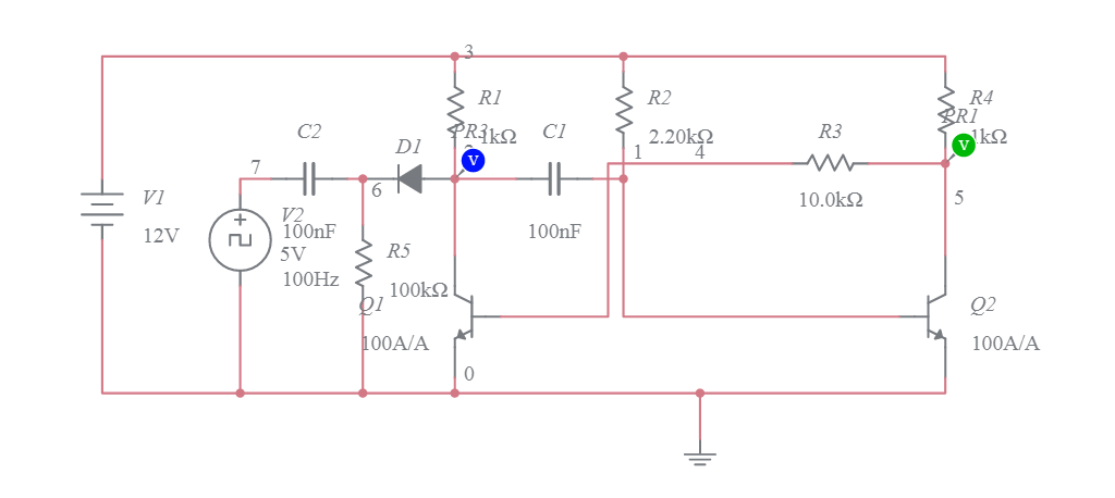 monostable multivibrator using transistor experiment