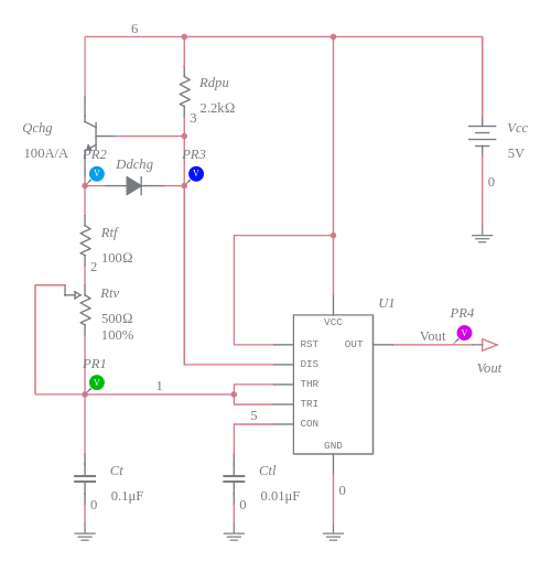 555 Timer Adjustable Frequency, 50% Duty Cycle Astable Multivibrator ...