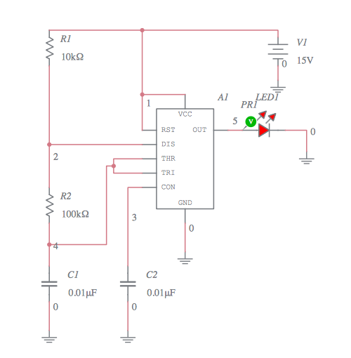 Astable 555 Timer - Multisim Live