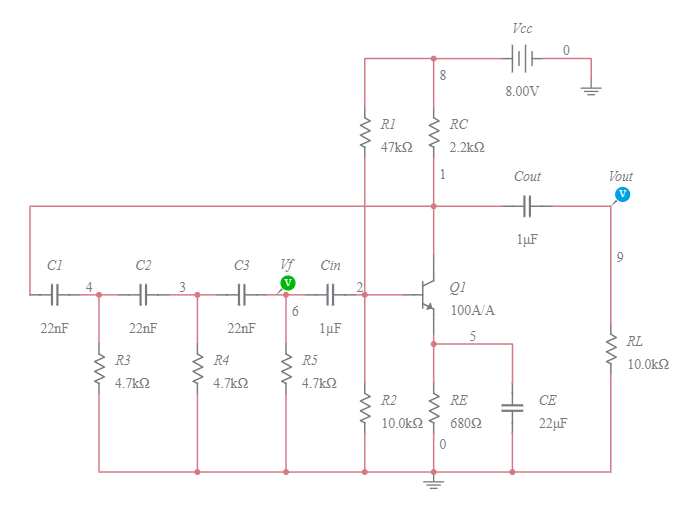 Rc Phase Shift Oscillator Multisim Live