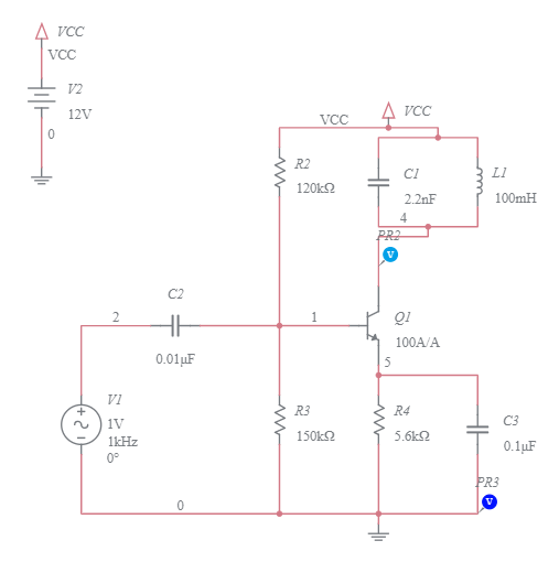 Single Tuned Amplifier - Multisim Live