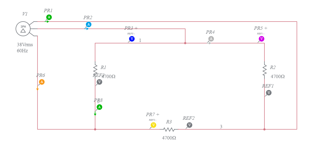 Cordova Saico C22-B (Circuito Trifasico Triangulo) - Multisim Live