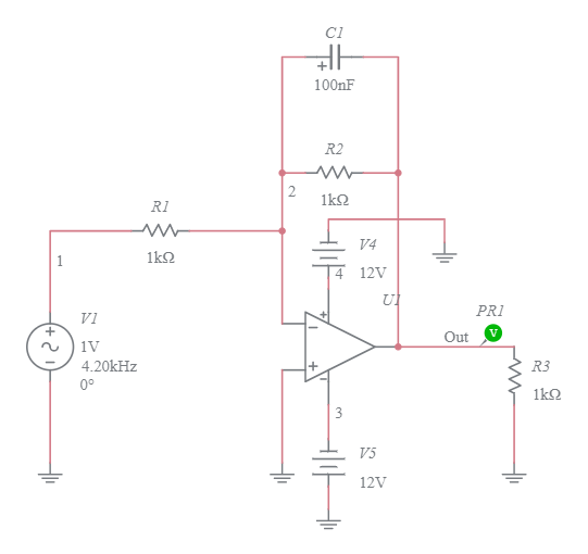 low pass filter - Multisim Live