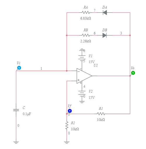 Astable Multivibrator Duty Cycle - Multisim Live