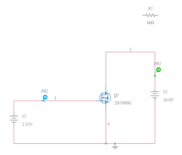 2N7000 fet Curve - Multisim Live