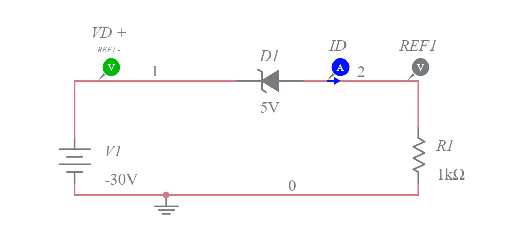 Zener -Forward-Reverse Bias - Multisim Live