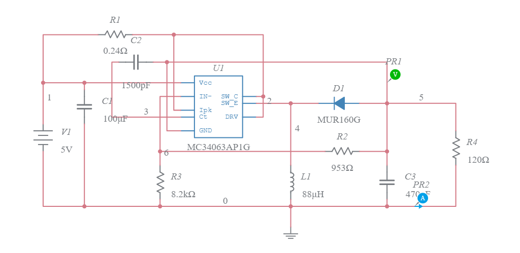 boost circuit - Multisim Live