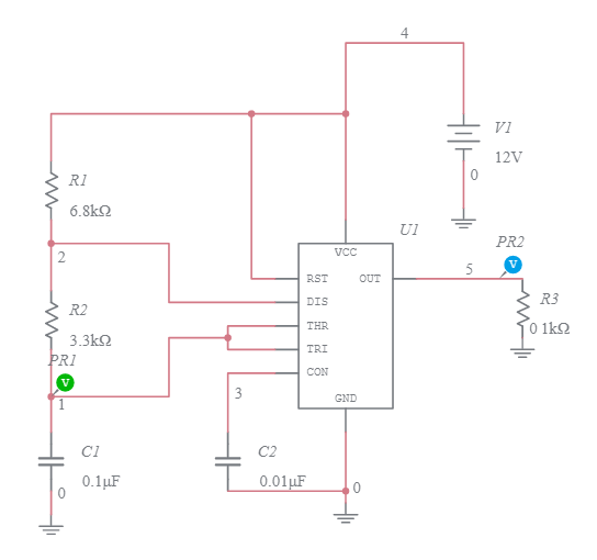 555 Timer as a stable Multivibrator - Multisim Live