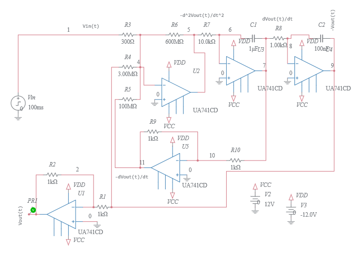 Lab 2 Differential Equation Opamp Circuit (2) - Multisim Live