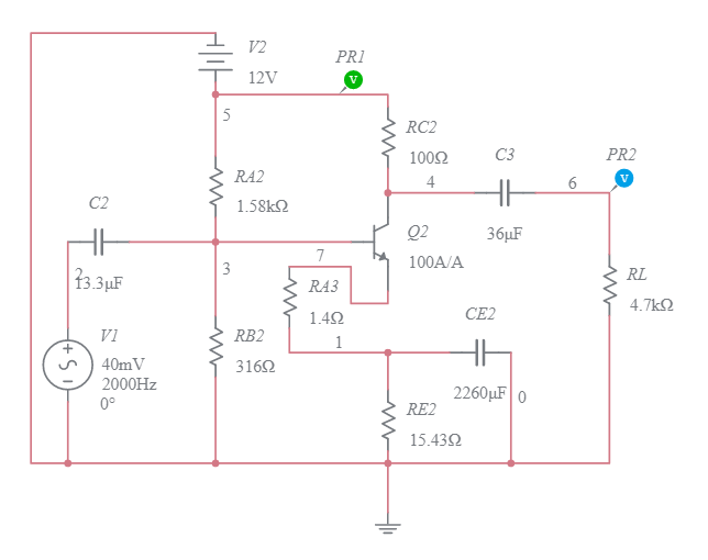 Two Stage Ce Amplifier Multisim Live