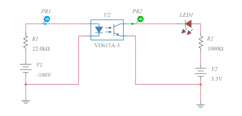 VO615A-3 optocoupler - Multisim Live