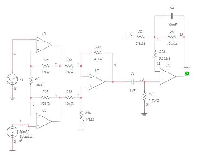 ECG Circuit - Multisim Live