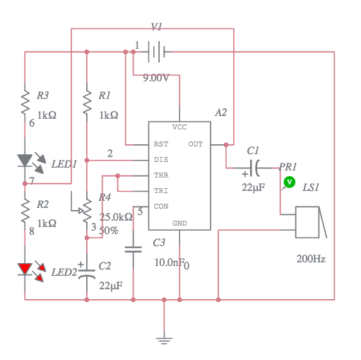 LED Metronome Circuit - Multisim Live